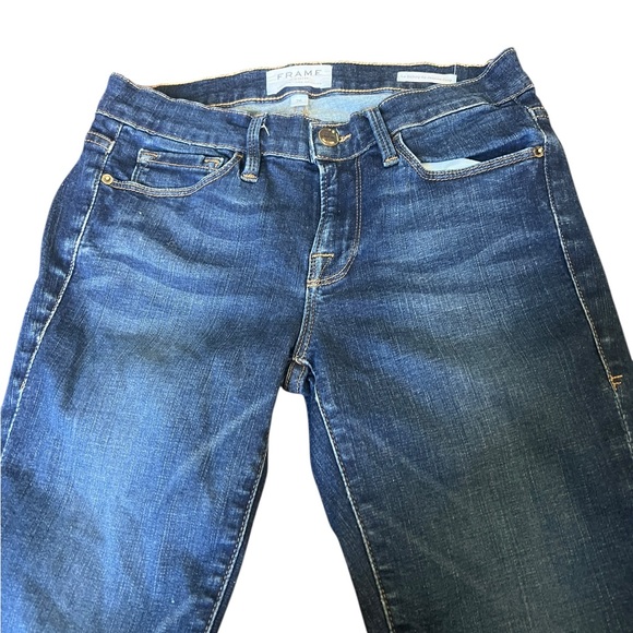 Frame Denim Women's Classic Blue Skinny Jeans - Picture 4 of 7